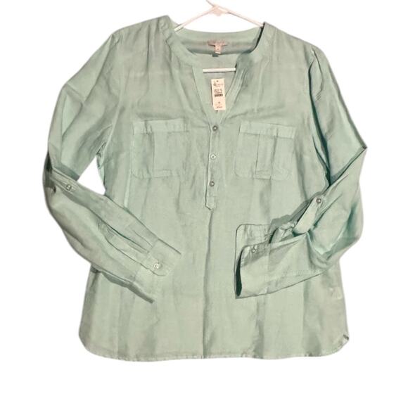 Talbots Turquoise Blouse - NWT - Picture 1 of 5